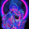 Neon Love Skeletons Paint By Number