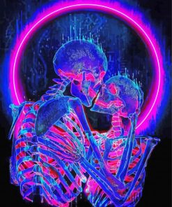 Neon Love Skeletons Paint By Number