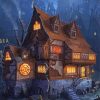 Old Wooden Medieval Inn Paint By Numbers