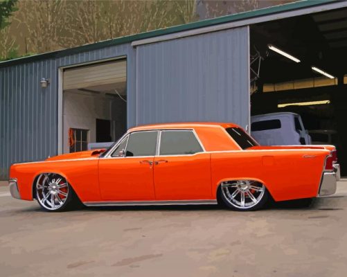 Orange 1964 Lincoln Continental Paint By Numbers