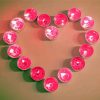 Pink Tea Light Heart Paint By Numbers