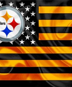 Pittsburgh Steelers Logo Flag Paint By Numbers