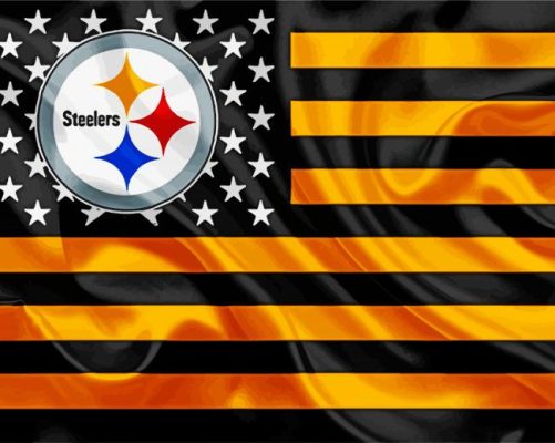 Pittsburgh Steelers Logo Flag Paint By Numbers