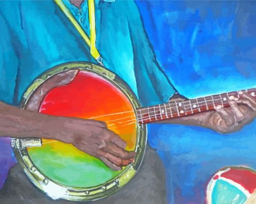 Playing Banjolele Art Paint By Numbers