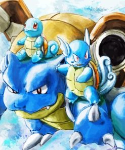 Pokemon Squirtle Evolution Art Paint By Numbers