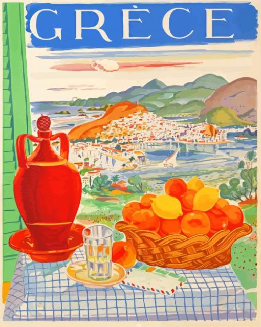 Poros Greece Paint By Numbers