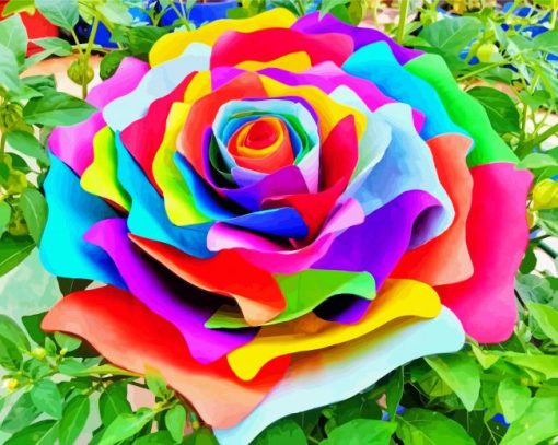 Rainbow Flower Paint By Numbers