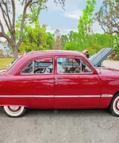 Red 1950 Ford Car Paint By Numbers