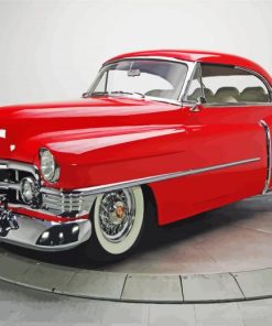 Red 1950s Cadillac Paint By Numbers