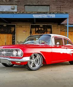 Red Chevrolet Biscayne Car Paint By Numbers