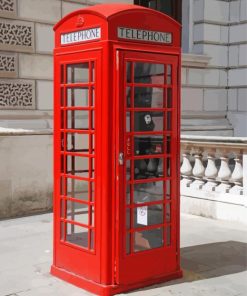 Red London Telephone Box Paint By Numbers