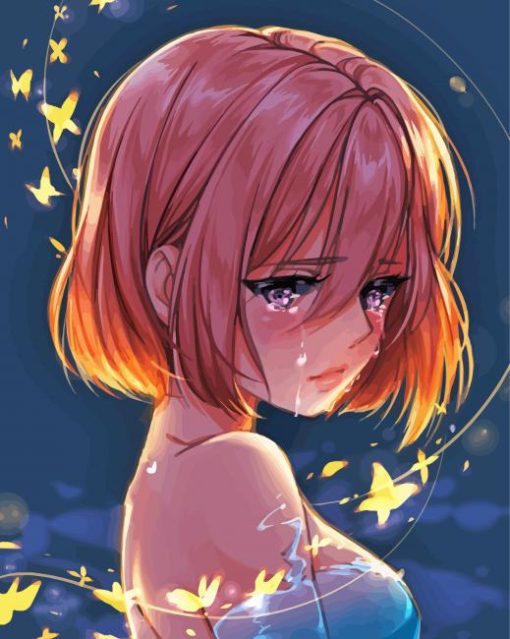 Sad Girl Anime Art Paint By Numbers