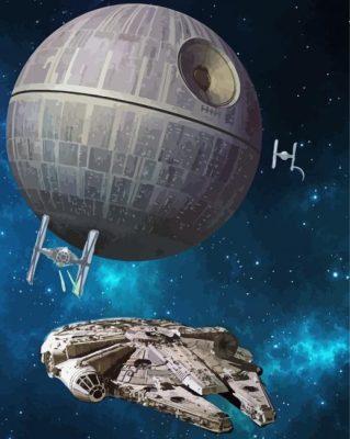 Space Star Wars Ship Paint By Number