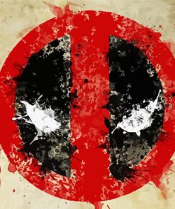 Splatter Deadpool Logo Paint By Number