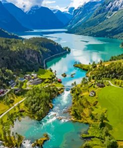 Stryn Norway Landscape Paint By Numbers