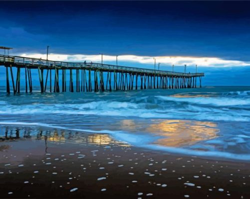 Sunrise Virginia Beach Pier Paint By Numbers