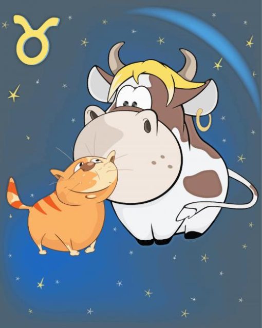 Taurus Cartoon Paint By Numbers