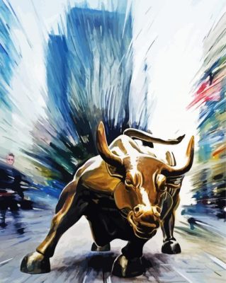 The Wall Street Bull Art Paint By Numbers