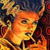 The Bride Of Frankenstein Smoking Paint By Number