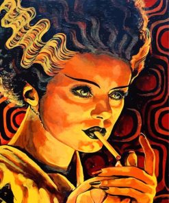 The Bride Of Frankenstein Smoking Paint By Number