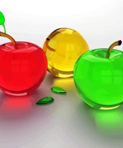 Three Glass Apples Paint By Numbers