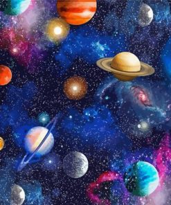 Universe Space And Planets Paint By Numbers