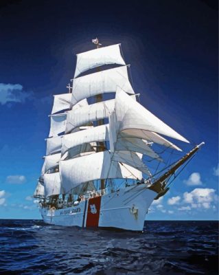 White American Tall Ships Paint By Numbers