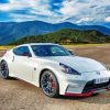 White Nissan 370 Z Paint By Numbers