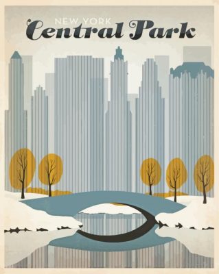 Winter Central Park Poster Paint By Number