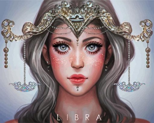 Zodiac Libra Sign Girl Paint By Number