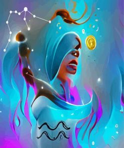 Aesthetic Aquarius Woman Paint By Numbers