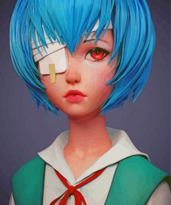 Aesthetic Rei Ayanami Paint By Numbers