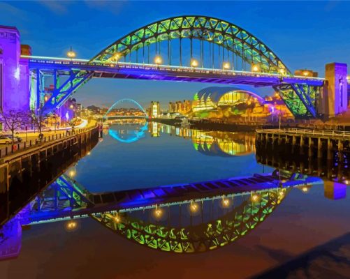 Aesthetic Tyne Bridge Newcastle Paint By Numbers