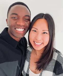 African And Asian Couple Paint By Numbers