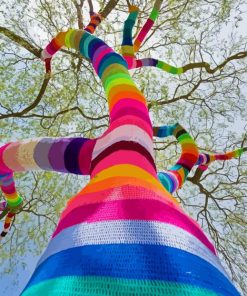 Art Knitting Tree Paint By Numbers