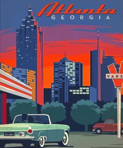 Atlanta Georgia Poster Paint By Numbers