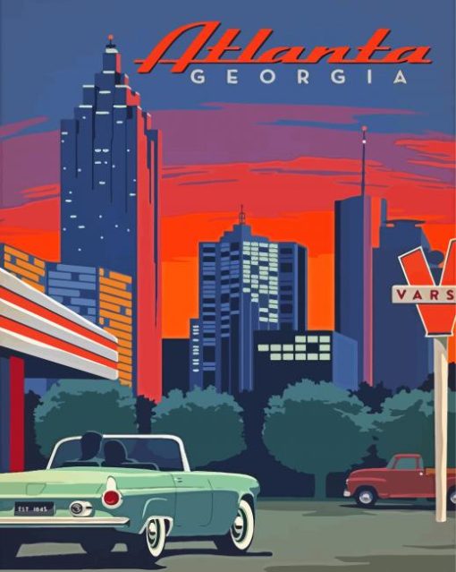 Atlanta Georgia Poster Paint By Numbers