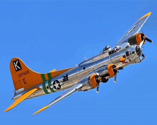 B 17 Airplane Paint By Numbers