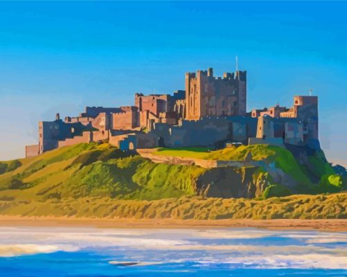 Bamburgh Castle England Paint By Numbers