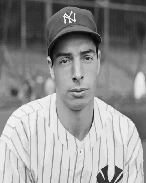 Black And White Joe DiMaggio Paint By Numbers