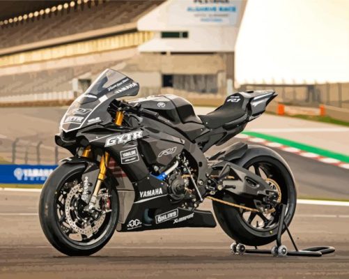 Black Yamaha YZF R1 Paint By Numbers