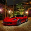 Black And Red C7 Corvette Paint By Numbers