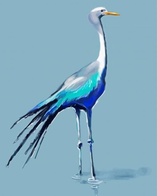 Blue Crane Art Paint By Numbers