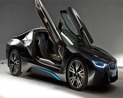 BMW I8 Black Car Paint By Numbers