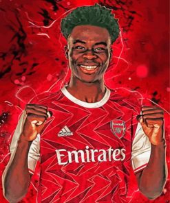 Bukayo Saka Art Paint By Numbers