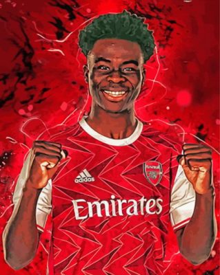 Bukayo Saka Art Paint By Numbers