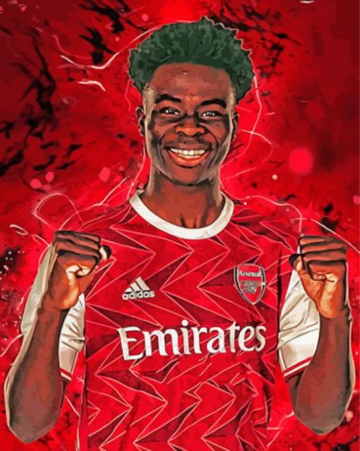 Bukayo Saka Art Paint By Numbers