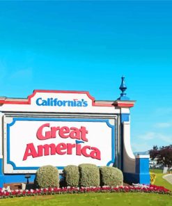 California's Great America Santa Clara Paint By Numbers