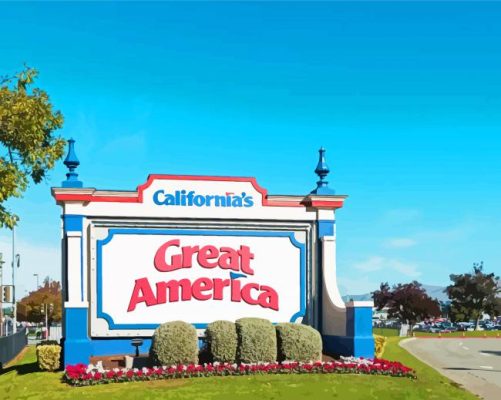 California's Great America Santa Clara Paint By Numbers