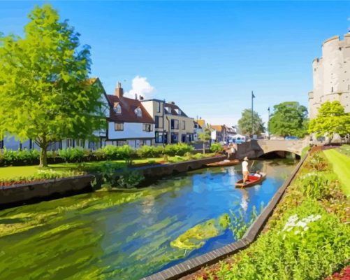 Canterbury Westgate Canal Paint By Numbers